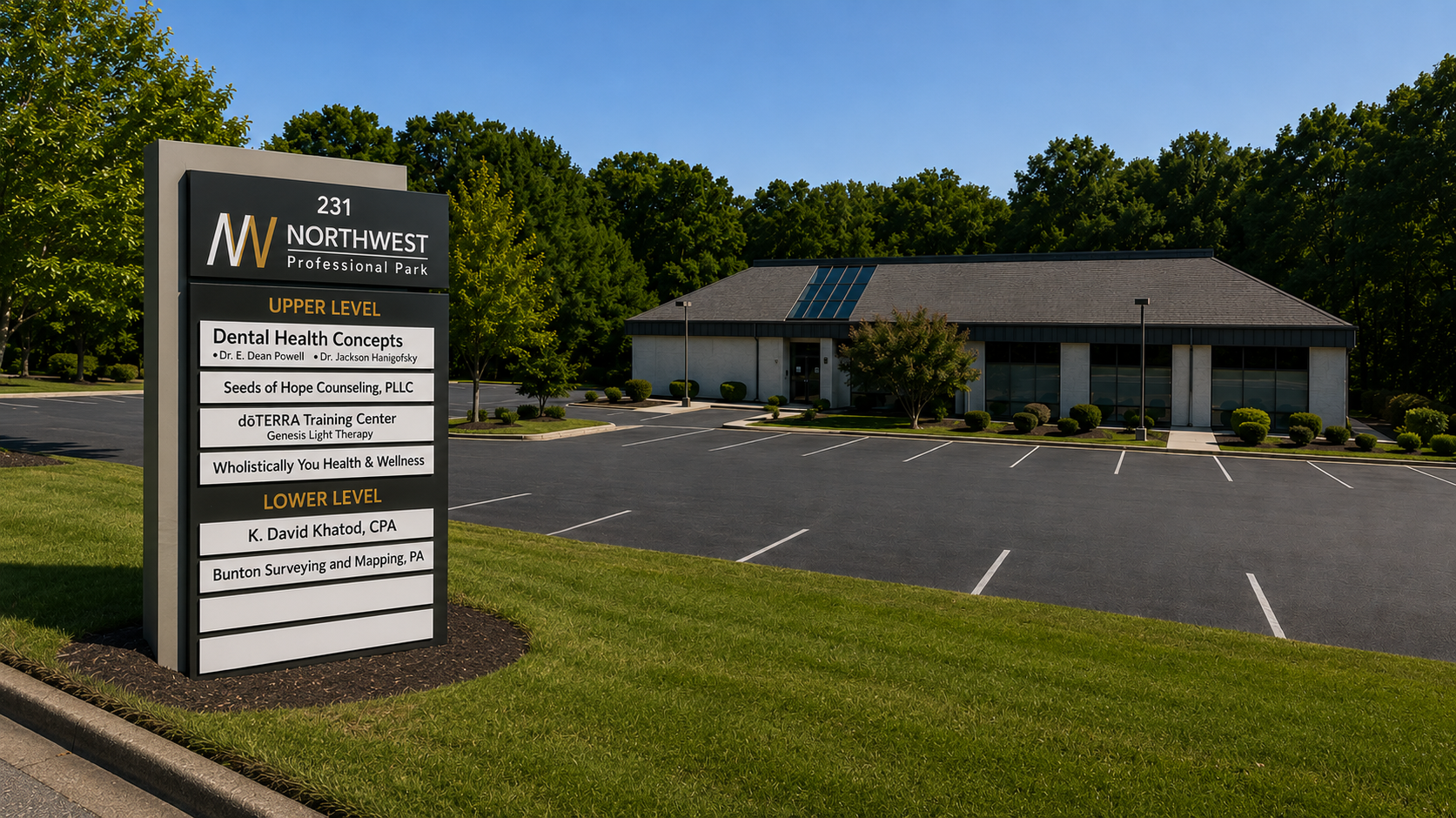 Northwest Professional Park sign