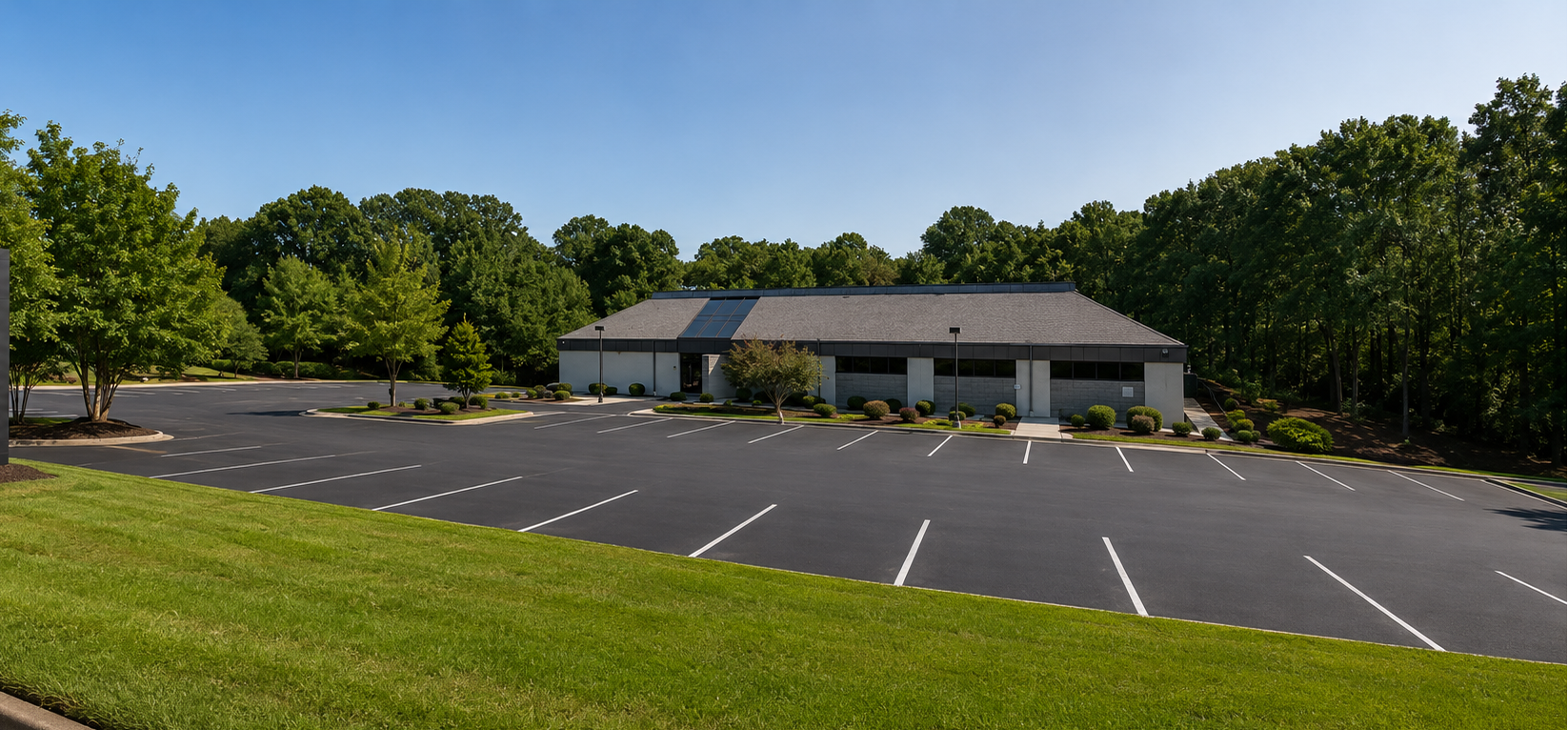 Northwest Professional Park parking and building exterior